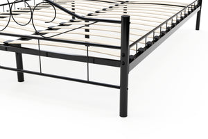 Metallbett AURELIE 140 x 200 cm schwarz