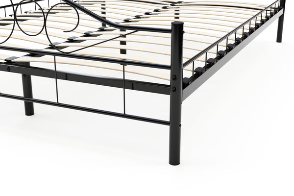 Metallbett AURELIE 140 x 200 cm schwarz