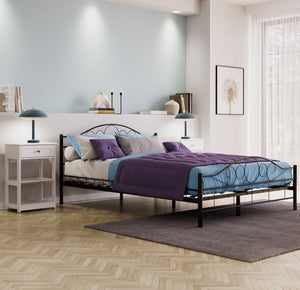 Metallbett AURELIE 140 x 200 cm schwarz