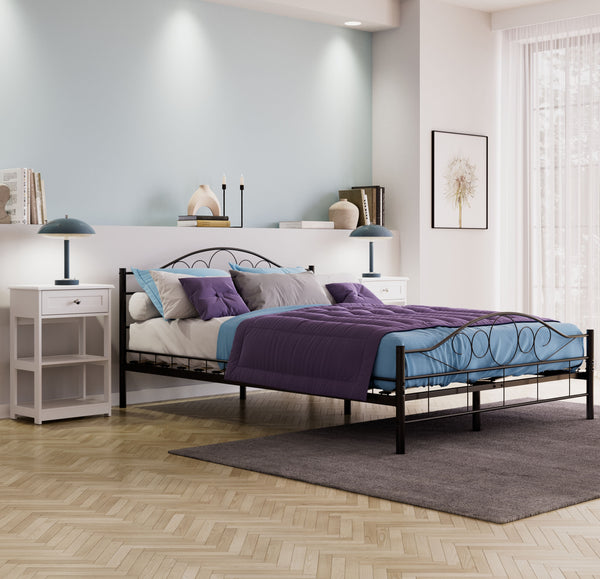 Metallbett AURELIE 140 x 200 cm schwarz