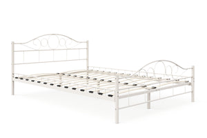 Metallbett AURELIE 140 x 200 cm weiss