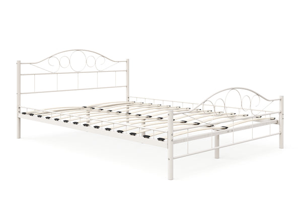 Metallbett AURELIE 140 x 200 cm weiss