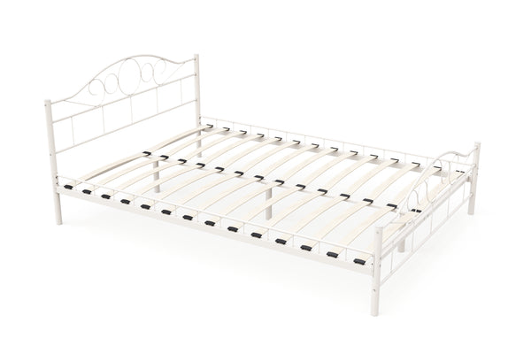 Metallbett AURELIE 140 x 200 cm weiss