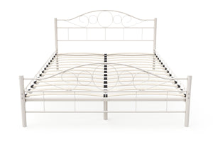 Metallbett AURELIE 140 x 200 cm weiss