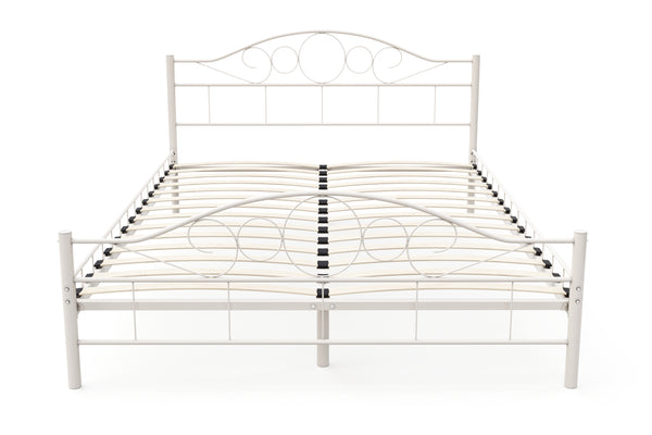 Metallbett AURELIE 140 x 200 cm weiss