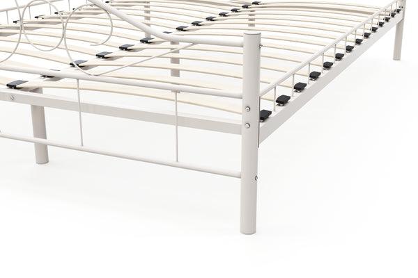 Metallbett AURELIE 140 x 200 cm weiss