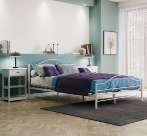 Metallbett AURELIE 140 x 200 cm weiss