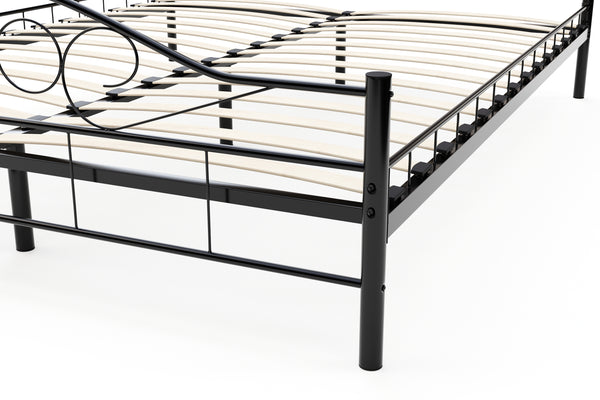 Metallbett AURELIE 160 x 200 cm schwarz