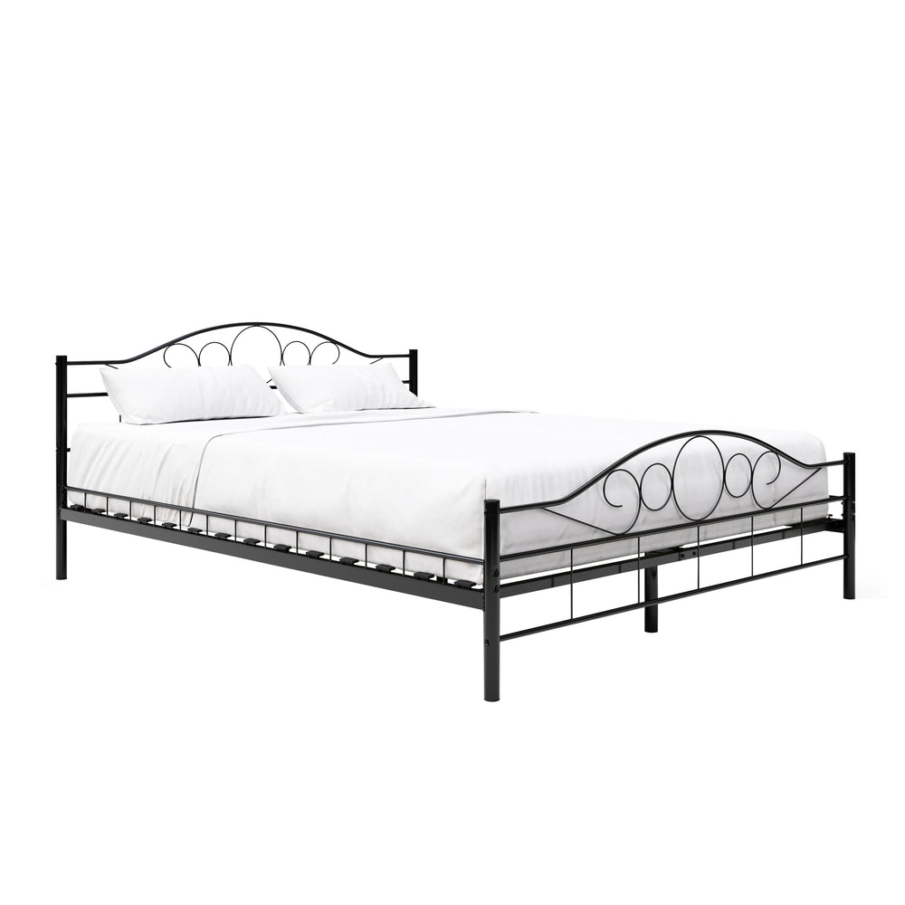 Metal bed AURELIE 160 x 200 cm black