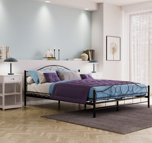 Metallbett AURELIE 160 x 200 cm schwarz