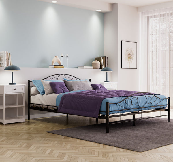 Metallbett AURELIE 160 x 200 cm schwarz