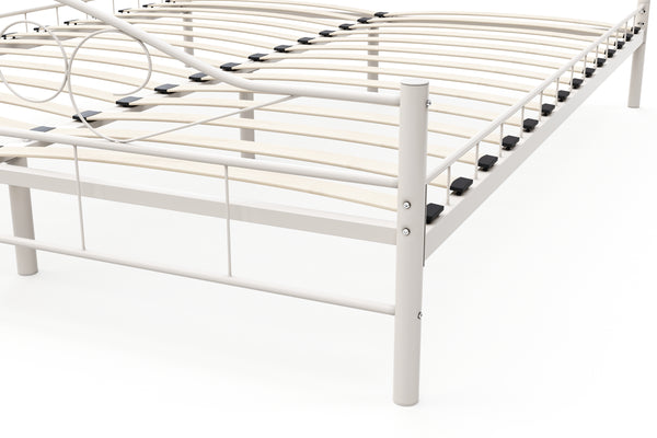 Metallbett AURELIE 160 x 200 cm weiss