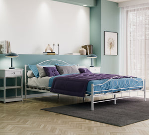 Metallbett AURELIE 160 x 200 cm weiss