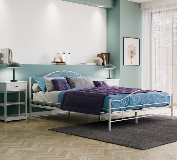 Metallbett AURELIE 160 x 200 cm weiss