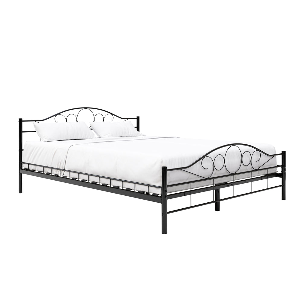 Metal bed AURELIE 180 x 200 cm black