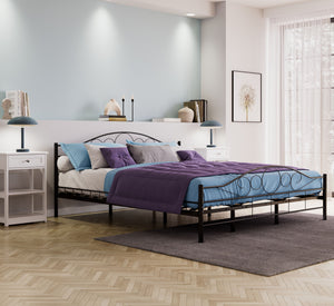 Metallbett AURELIE 180 x 200 cm schwarz