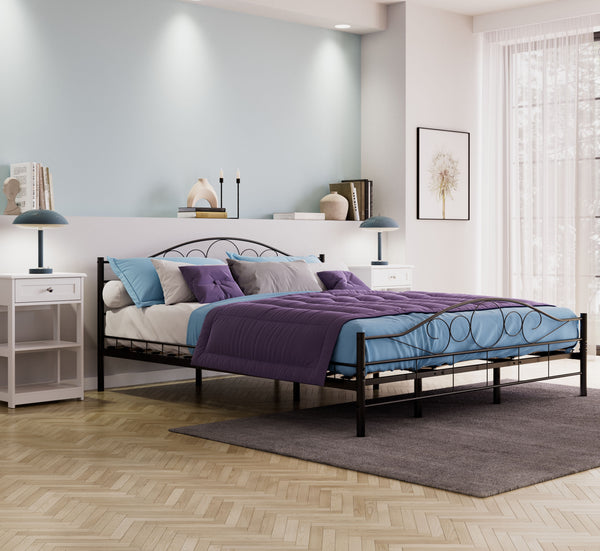Metallbett AURELIE 180 x 200 cm schwarz