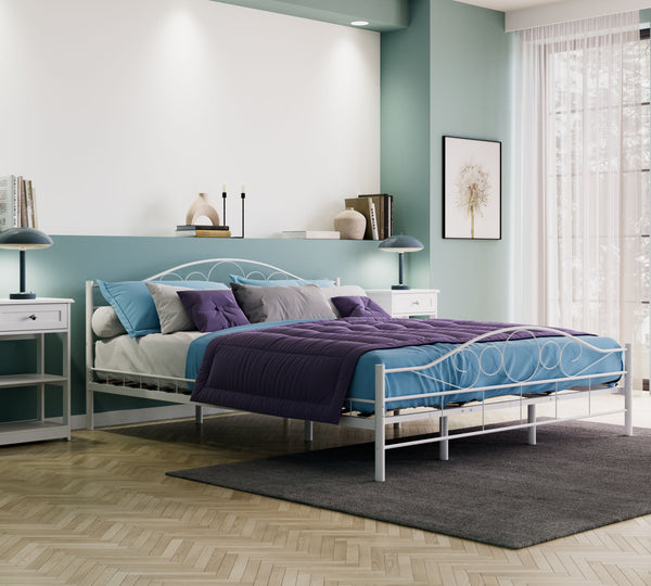 Metallbett AURELIE 180 x 200 cm weiss