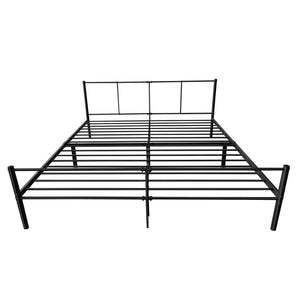 Metallbett Laos 180x200cm mit Kaltschaummatratze Schwarz