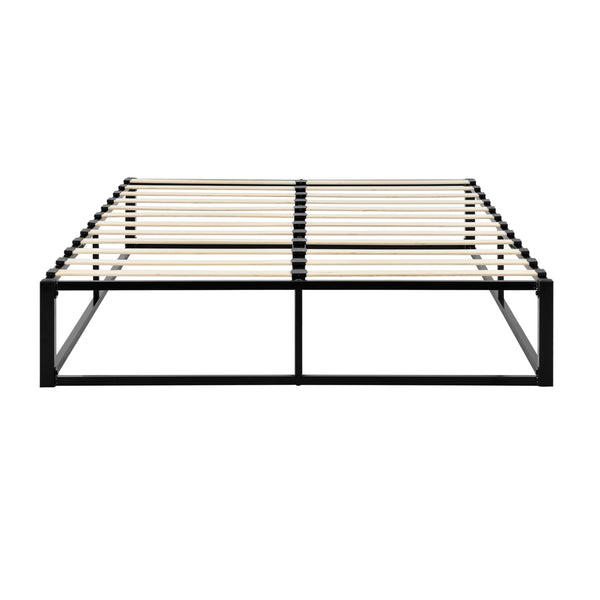 Metallbett Kreta 180x200cm mit Kaltschaummatratze Schwarz