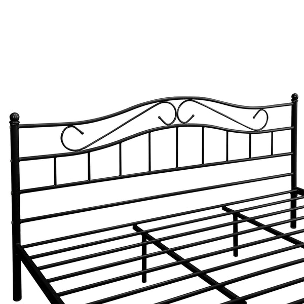Metallbett Florenz 180x200cm mit Kaltschaummatratze Schwarz