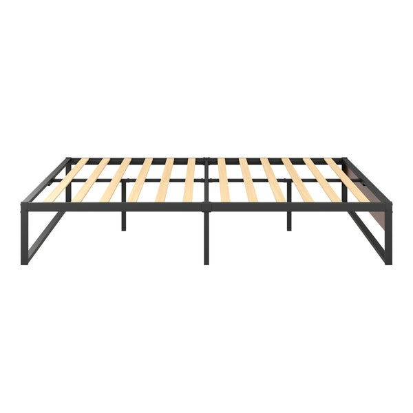 Metallbett HELENA 140 x 200 cm schwarz/natur