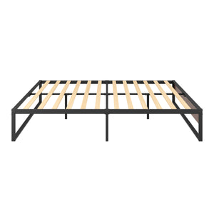 Metallbett HELENA 180 x 200 cm schwarz/natur