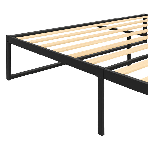 Metallbett HELENA 180 x 200 cm schwarz/natur