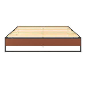 Metallbett HELENA 180 x 200 cm schwarz/natur