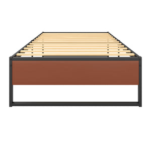 Metallbett HELENA 90 x 200 cm schwarz/natur