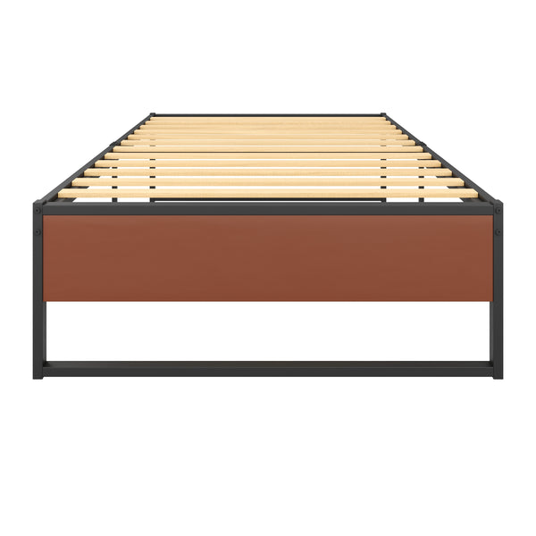 Metallbett HELENA 90 x 200 cm schwarz/natur
