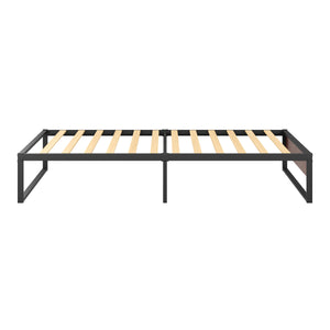 Metallbett HELENA 90 x 200 cm schwarz/natur
