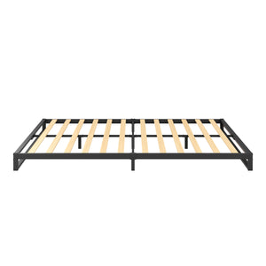 Metallbett HERTA 140 x 200 cm schwarz/natur