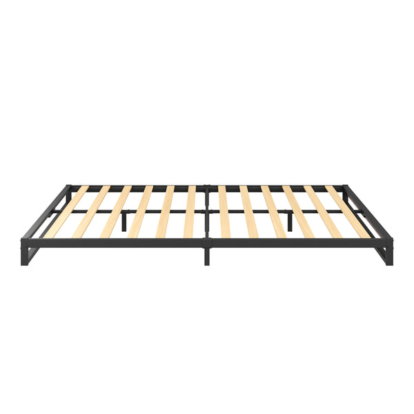 Metallbett HERTA 140 x 200 cm schwarz/natur