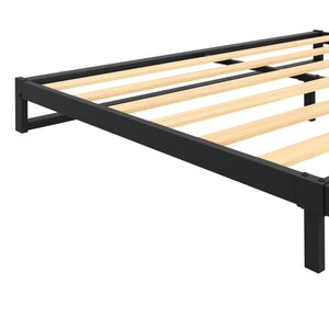 Metallbett HERTA 140 x 200 cm schwarz/natur