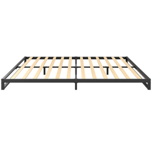 Metallbett HERTA 180 x 200 cm schwarz/natur