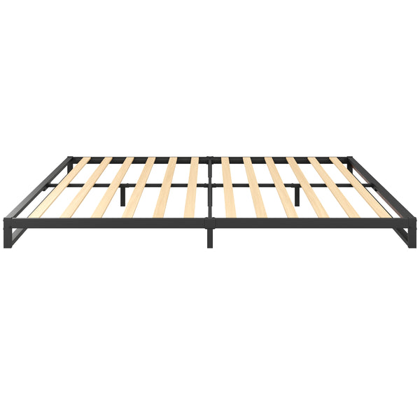 Metallbett HERTA 180 x 200 cm schwarz/natur