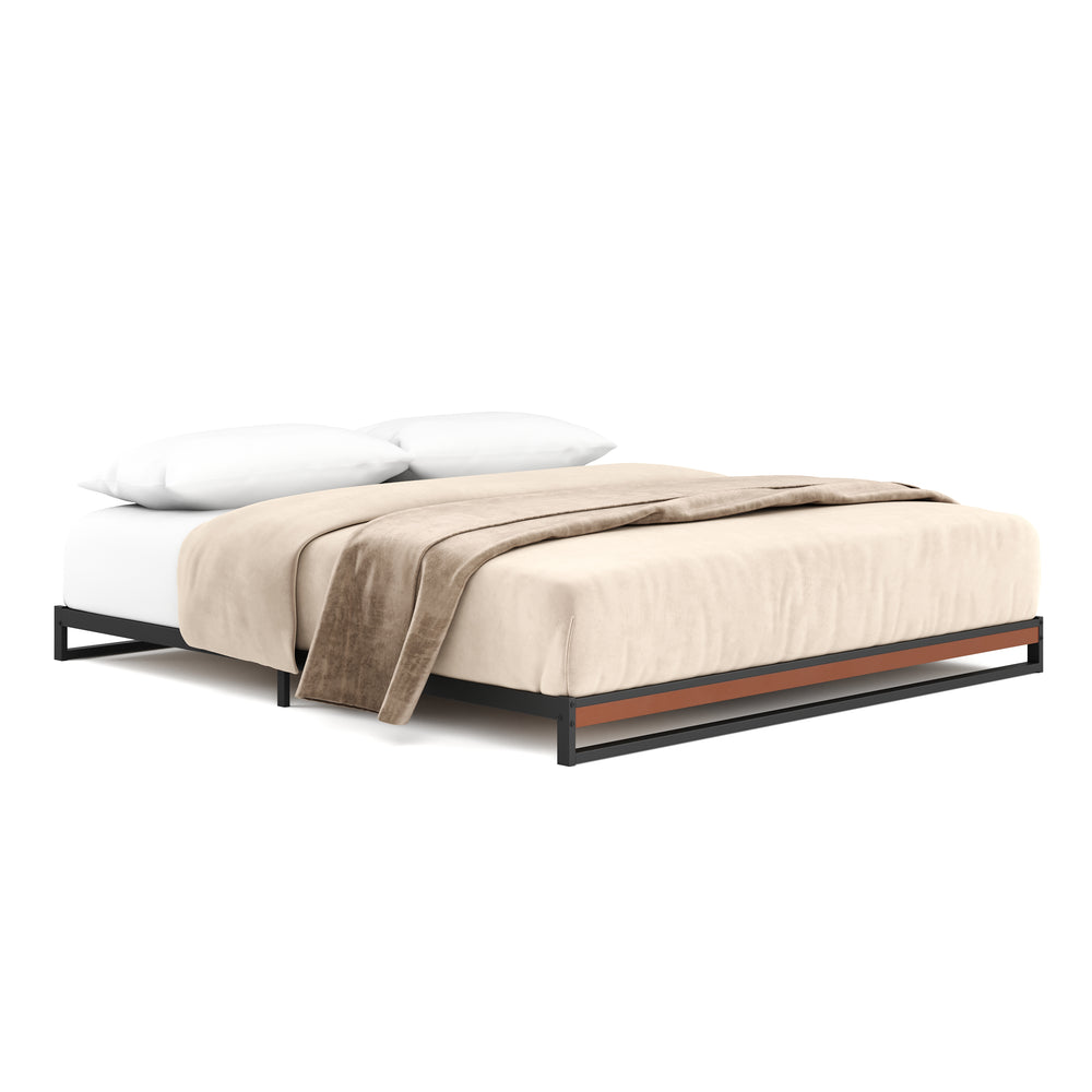 HERTA metal bed 180 x 200 cm black/natural