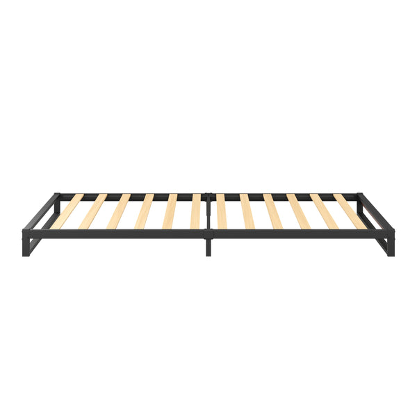 Metallbett HERTA 90 x 200 cm schwarz/natur