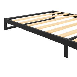 Metallbett HERTA 90 x 200 cm schwarz/natur