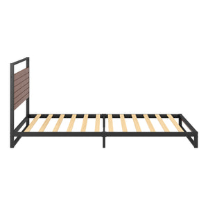 Metallbett INGRID 90 x 200 cm schwarz/natur