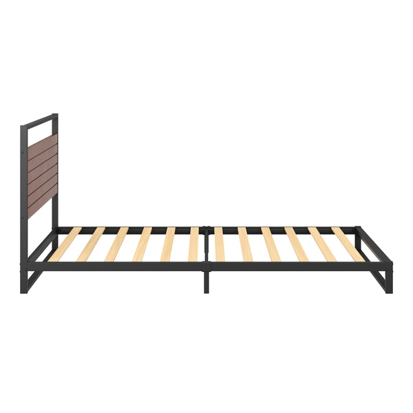 Metallbett INGRID 90 x 200 cm schwarz/natur