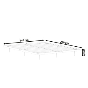 Metallbett LED MORVEN 140 x 200 cm schwarz
