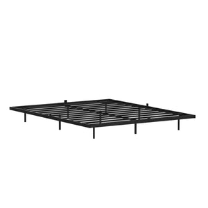 Metallbett LED MORVEN 160 x 200 cm schwarz