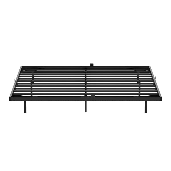 Metallbett LED MORVEN 160 x 200 cm schwarz