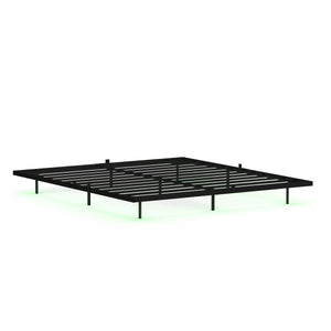 Metallbett LED MORVEN 180 x 200 cm schwarz