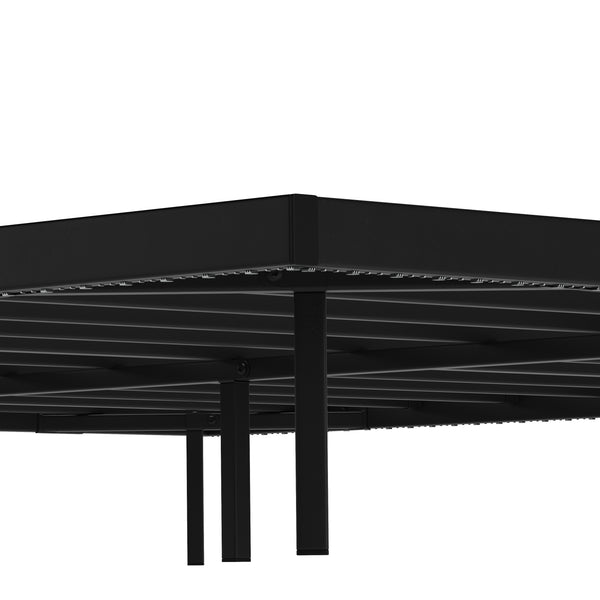 Metallbett LED MORVEN 180 x 200 cm schwarz