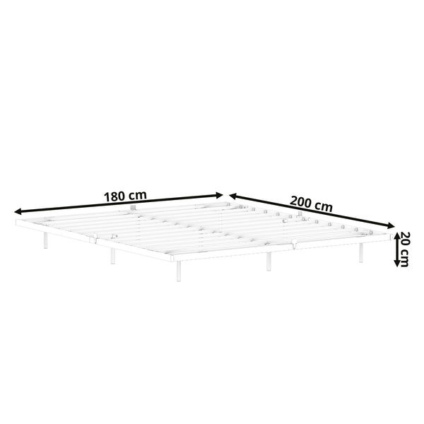 Metallbett LED MORVEN 180 x 200 cm schwarz