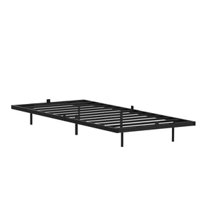 Metallbett LED MORVEN 90 x 200 cm schwarz