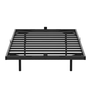 Metallbett LED MORVEN 90 x 200 cm schwarz